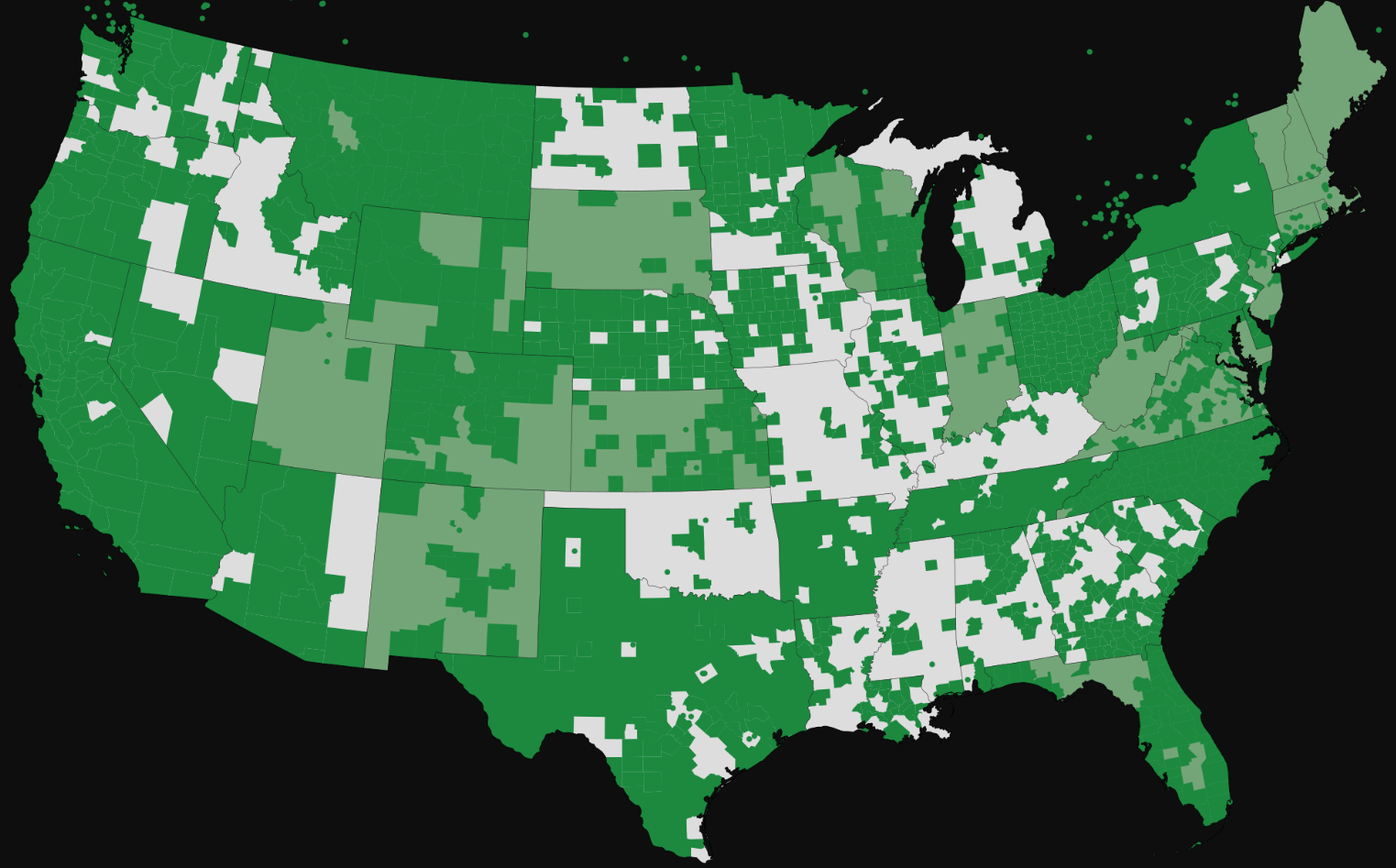 Open addresses coverage